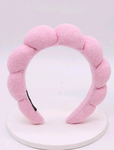 Diadema cabello toalla pink